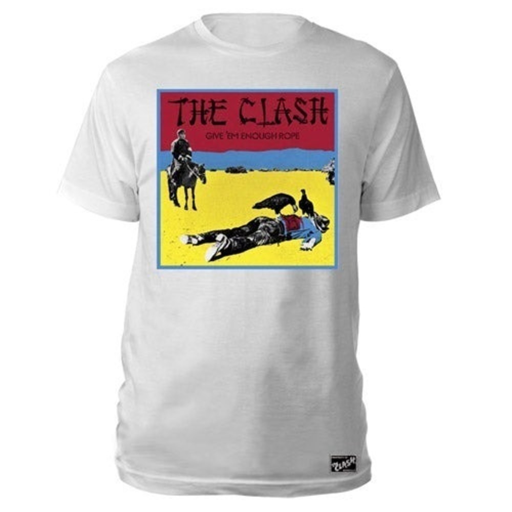 Clash Give Em Enough Rope White Tshirt